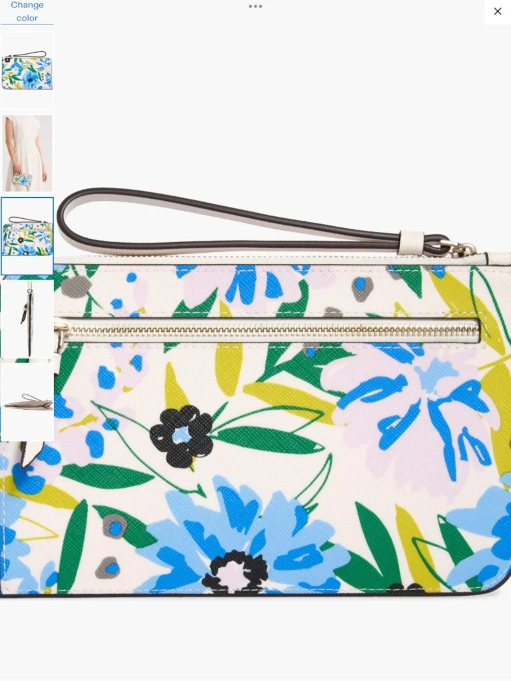 Kate Spade New York cameron festival floral leather wristlet